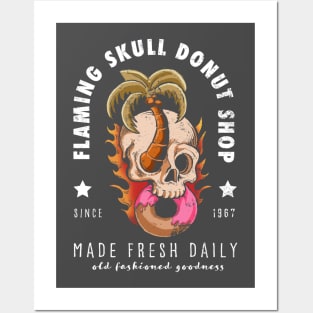 Skull Donut Shop Posters and Art